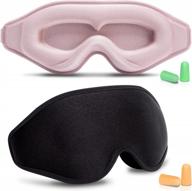 beevines adjustable sleep mask - for men, women, false eyelash extensions, yoga & travel (black & pink) logo