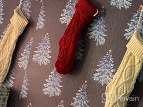 img 7 attached to Пакет из 4 белых рождественских чулок Coindivi Knit - 18 дюймов, идеально подходит для деревьев, дверей и каминов, праздничных украшений для семейных вечеринок и праздничного сезона