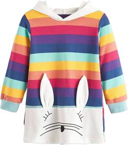 img 4 attached to 🌈 Frogwill Rainbow Butterfly Rainbow Bunny Toddler Girls' Dresses