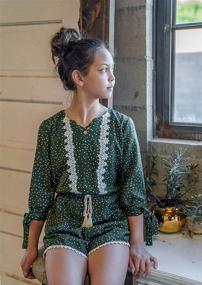 img 2 attached to Smukke Vintage Trimmed Sleeveless Pockets Girls' Clothing ~ Jumpsuits & Rompers