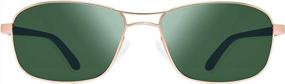img 3 attached to Солнцезащитные очки Revo Clive: линзы из высококонтрастного поляризованного хрусталя в металлической прямоугольной оправе
