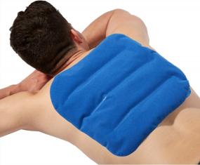 img 2 attached to Многоразовый гелевый пакет со льдом TheraMed для облегчения боли в спине - двухсторонняя горячая холодная подушка - 11,5 "х 12" - идеально подходит для травм