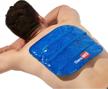 reusable theramed gel ice pack for back pain relief - dual sided hot cold pad - 11.5" x 12" - ideal for injuries logo