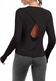 img 2 attached to Women'S Lightweight Yoga And Workout Shirt With Thumb Hole And Open Back Design By Bestisun