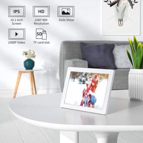img 2 attached to Arafuna 10.1" WiFi Digital Picture Frame - 16GB Storage, IPS Touch Screen & Auto-Rotate