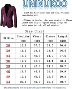 img 3 attached to Mens Slim Fit Blazer Sport Coat Notched Lapel Business Suit Jacket Casual
