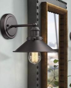 img 1 attached to Vintage Industrial Chic: Zeyu 1-Light Vanity Wall Sconce With Oil Rubbed Bronze Finish