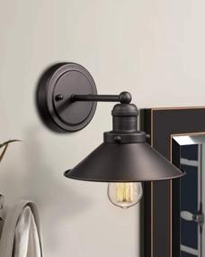 img 3 attached to Vintage Industrial Chic: Zeyu 1-Light Vanity Wall Sconce With Oil Rubbed Bronze Finish