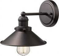 vintage industrial chic: zeyu 1-light vanity wall sconce with oil rubbed bronze finish logo