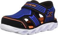 skechers hypno splash zotex sandal charcoal toddler boys shoes логотип