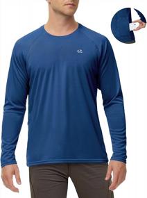 img 4 attached to Ewedoos UPF 50+ Fishing Shirts For Men Long Sleeve Tee Shirts Rash Guard For Men UV Protection Swim Sun Shirts For Men