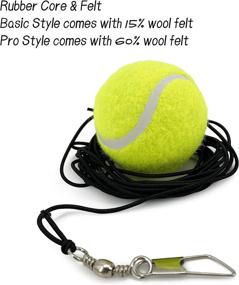 img 2 attached to Self Tennis Trainer Tool With TaktZeit Tennis Balls, String And Spare Balls For Rebound Baseboard Tennis Training