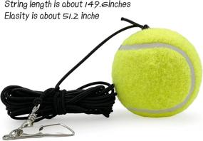 img 3 attached to Self Tennis Trainer Tool With TaktZeit Tennis Balls, String And Spare Balls For Rebound Baseboard Tennis Training