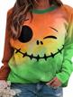 halloween pumpkin jack-o'-lantern lightweight women's pullover sweatshirt for costume party logo