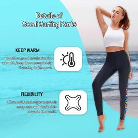 img 2 attached to Scodi Womens High Waisted Swim Pants: Comfortable Surf Leggings For Optimal UV Protection And Water Activities