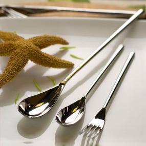 img 2 attached to Stylish Dragonfly 18/10 Stainless Steel Flatware Set - 5 Piece Place Setting By Fortessa