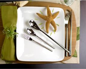img 3 attached to Stylish Dragonfly 18/10 Stainless Steel Flatware Set - 5 Piece Place Setting By Fortessa
