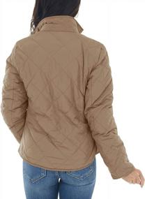 img 2 attached to Valphsio Women'S Reversible Sherpa Quilted Jacket With Stand Collar, Faux Fur Lined Outwear For Warmth