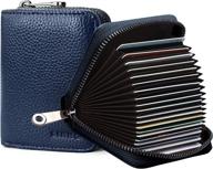 👝 the ultimate genuine leather accordion credit holder: a must-have men's accessory for wallets, card cases & money organizers logo