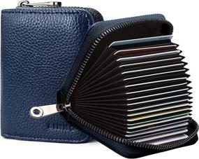 img 4 attached to 👝 The Ultimate Genuine Leather Accordion Credit Holder: A Must-Have Men's Accessory for Wallets, Card Cases & Money Organizers