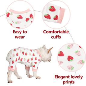 img 2 attached to Pawcomon Clothes Jumpsuit Bodysuit Strawberry Dogs good in Apparel & Accessories