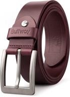 buffway italian leather causal classic men's accessories good for belts logo