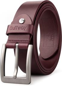 img 4 attached to Buffway Italian Leather Causal Classic Men's Accessories good for Belts