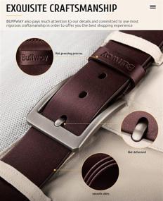 img 1 attached to Buffway Italian Leather Causal Classic Men's Accessories good for Belts