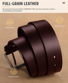 img 2 attached to Buffway Italian Leather Causal Classic Men's Accessories good for Belts