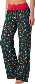 img 4 attached to Cozy & Festive: ALISISTER Women'S Christmas Pajama Pants With Drawstring Waist And Wide Legs For Ultimate Comfort