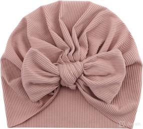 img 2 attached to 👶 Adorable Baby Turban Hat with Bow Knot for a Cute and Stylish Nursery Look