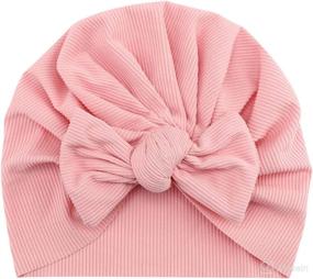 img 3 attached to 👶 Adorable Baby Turban Hat with Bow Knot for a Cute and Stylish Nursery Look