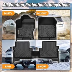 img 1 attached to 🚗 orealtrend Black Floor Mats Replacement for Honda CR-V 2017-2022 - Heavy Duty All Weather Guard - Front and Rear Car Carpet Liners - Custom Fit - Tough, Durable, Odorless