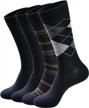 gkx men's comfort soft dress middle calf socks. merino wool blended moisture wicking logo