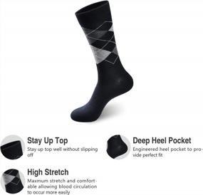 img 3 attached to GKX Men'S Comfort Soft Dress Middle Calf Socks. Merino Wool Blended Moisture Wicking