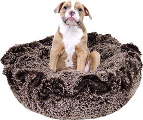 img 4 attached to 🐶 BESSIE AND BARNIE Ultra Plush Frosted Willow Luxury Shag Deluxe Dog/Pet Cuddle Pod Bed: A Luxurious Haven for Your Beloved Pet