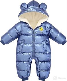 img 4 attached to JELEUON Winter Jumpsuit Snowsuit Outwear Apparel & Accessories Baby Boys