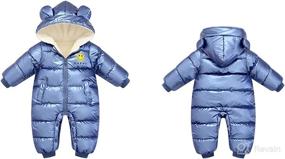 img 3 attached to JELEUON Winter Jumpsuit Snowsuit Outwear Apparel & Accessories Baby Boys