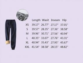 img 3 attached to Stay Warm And Stylish This Winter With Yeokou'S Sherpa Lined Athletic Jogger Fleece Pants For Women
