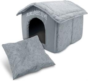 img 3 attached to 🏠 Top-rated Portable Indoor Pet House: Ideal for Cats & Small Dogs – Quick & Easy Assembly – Sleek Silver Design