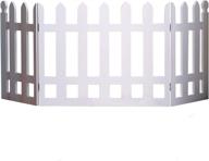 🐾 etna white picket fence folding pet gate: stylish and portable safety solution for your pets logo