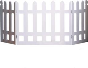 img 2 attached to 🐾 Etna White Picket Fence Folding Pet Gate: Stylish and Portable Safety Solution for Your Pets