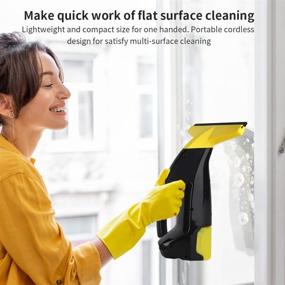 img 3 attached to Rechargeable Window Vac Cleaner with Squeegee - Efficient Power Vacuum for Windows, Tiles, Mirrors - 200ml Water Tank