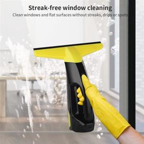 img 2 attached to Rechargeable Window Vac Cleaner with Squeegee - Efficient Power Vacuum for Windows, Tiles, Mirrors - 200ml Water Tank