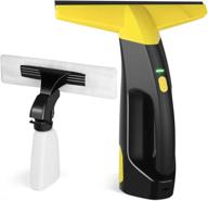 rechargeable window vac cleaner with squeegee - efficient power vacuum for windows, tiles, mirrors - 200ml water tank logo