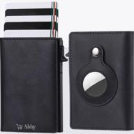 abbys anti lost leather airtag wallet logo