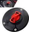 upgrade your motorcycle's gas tank with cnc aluminum keyless twist-off cap cover for honda cb1000r and cbr series logo