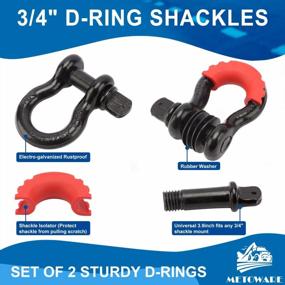 img 2 attached to METOWARE Heavy Duty Tow Strap Recovery Kit - 3" X 30Ft(35,000Lbs) Tree Saver Winch Strap + 3/4" D Ring Shackles(2Pcs) +2"Shackle Hitch Receiver + 5/8 Hitch Pin + Storage Bag - Truck, SUV, ATV Off Road