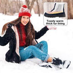 img 3 attached to Cozy And Cute: Alicegana Women'S Winter Boots With Warm Fur And Comfortable Fit