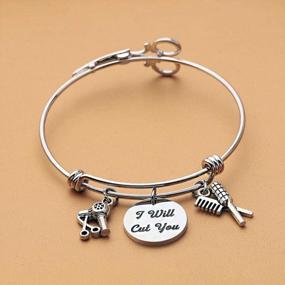 img 3 attached to Stylish Hairdresser Bracelet With Scissor And Comb Charm Perfect For Graduation Gift